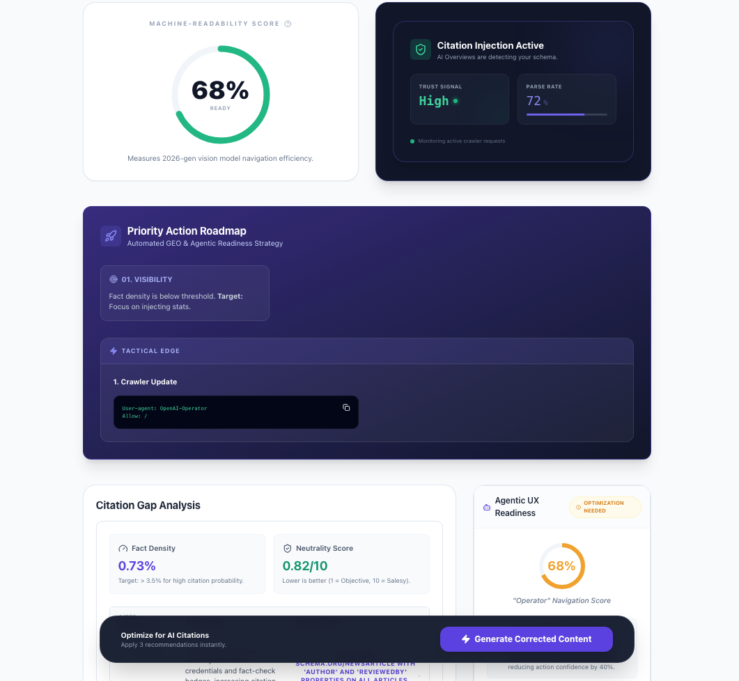 AI Readiness Dashboard Interface Preview